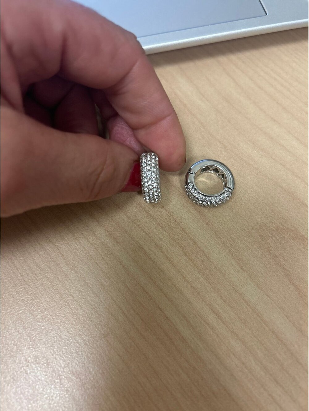 Pave Magnetic Hoop Earrings